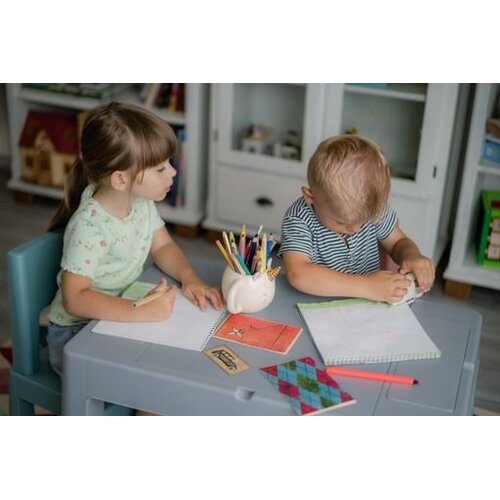 Tega Set dječjeg namje&amp;scaron;taja (stol, 2 stolice) Teggi Multifun Graphite/Mustard Slike