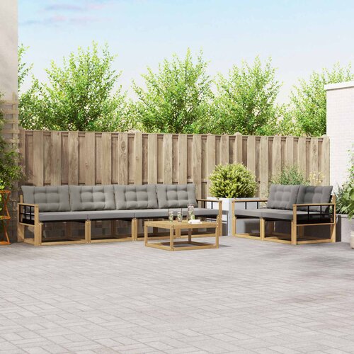  Set vanjskih sofa 7 kom. Bijela i svjetlosiva Cijene