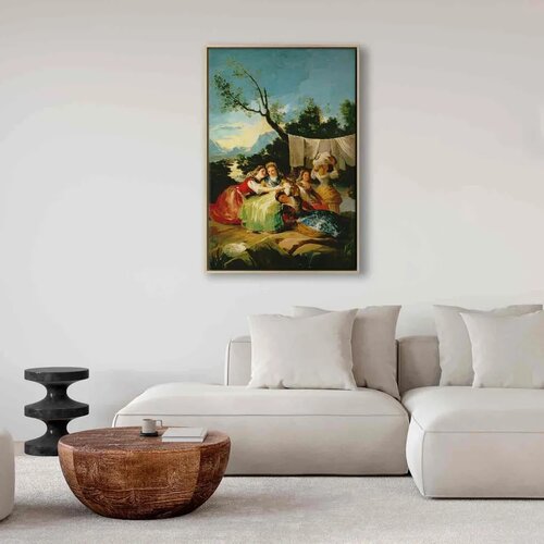  Slika - Francisco Goya &amp;ndash; The Washerwomen 60x90 U prirodnom drvenom okviru Slike