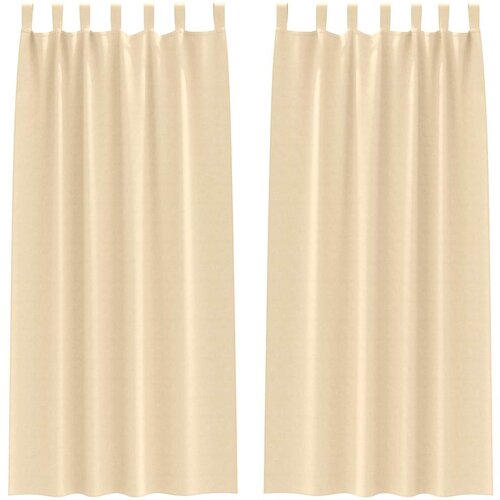  Zavjese za blackout s prstenovima 2 kom. Krem 260 x 140 cm Slike