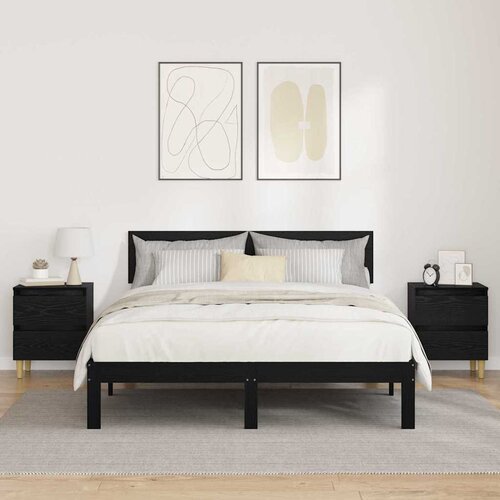  Krevetne ormariće s ladicama 2 pcs Crni hrast 40 x 35 x 50 cm Cijene