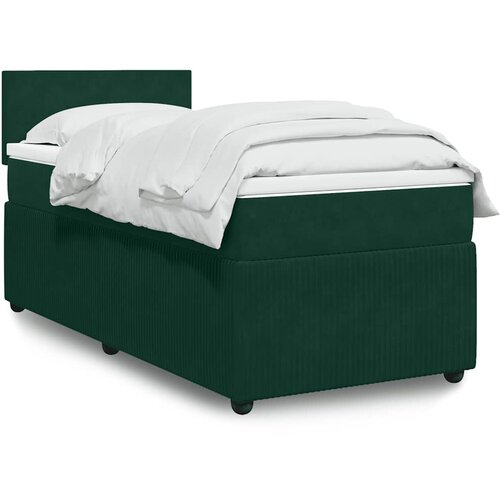 Box spring krevet s madracem tamnozeleni 90x200 cm bar&scaron;unasti Cijene
