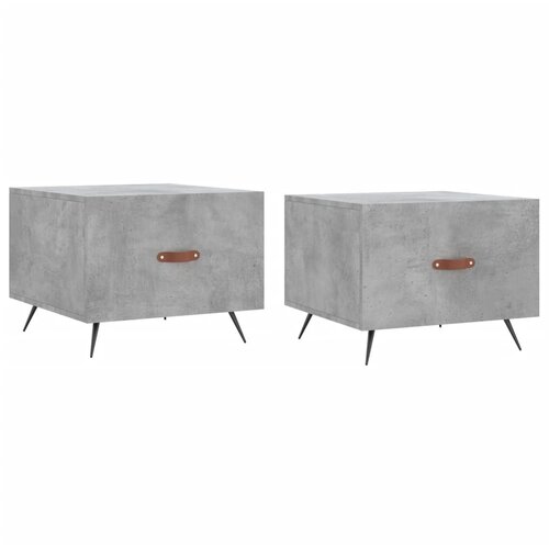 vidaXL Klubske mizice 2 kosa betonsko sive 50x50x40 cm konstruiran les, (20797491) Cene