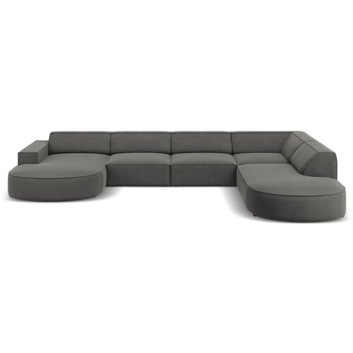 Micadoni Home Kutna garnitura od sivog bar&amp;scaron;una (desni kut) Jodie - Slike