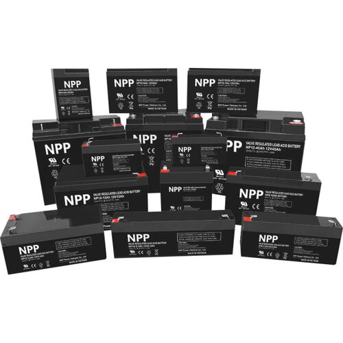 NPP NP12V-9Ah-T1, agm battery, C20=9AH, T1, 151x65x94x100, 2,5KG, black Cene