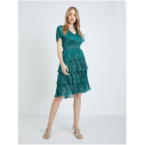 Orsay Green ruffle dress - Women Cene