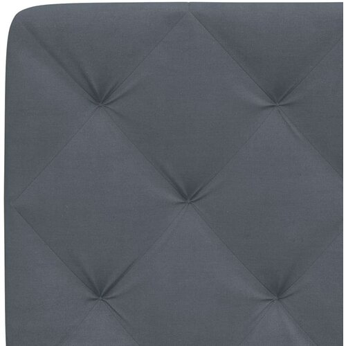 VidaXL okvir za krevet s uzglavljem tamnosivi 200x200 cm bar&amp;scaron;unasti Slike