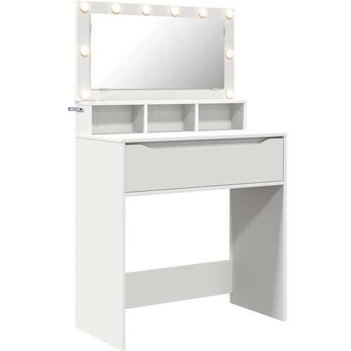 vidaXL Toaletne mize za spalnice s predalom Bela 80 x 39,6 x 135 cm, (5000093169) Cene