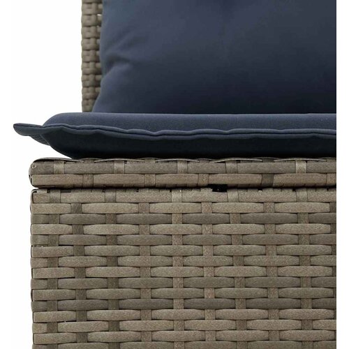  Sjedeća garnitura za vrt 5 kom. Siva poliratan 100 x 55 x 73 cm Slike