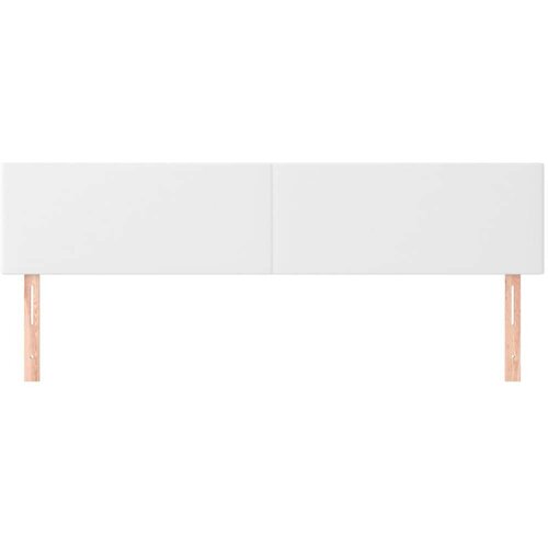  Uzglavlja 2 kom bijela 100x5x78/88 cm od umjetne kože Slike