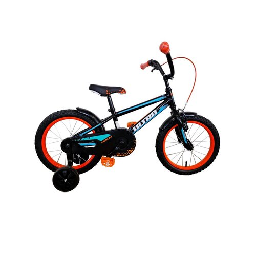  bicikl ultra kiddy 16 2024 black orange Slike