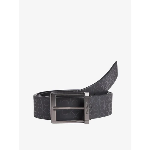 Calvin Klein Black Men's Patterned Belt - Men's