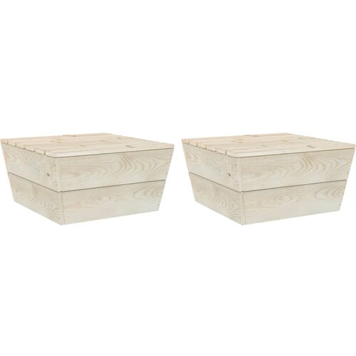 VidaXL Vrtni stolovi 2 kom 60 x 60 x 30 cm od impregnirane smrekovine Slike