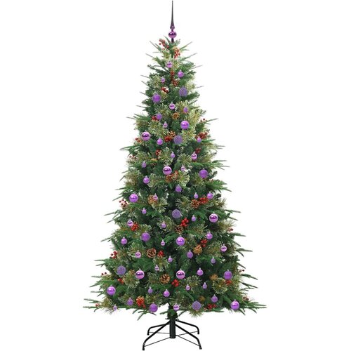  Umjetno božićno drvce s stalakom Zelena 210 cm PE i PVC 130 x 130 x 210 cm Slike