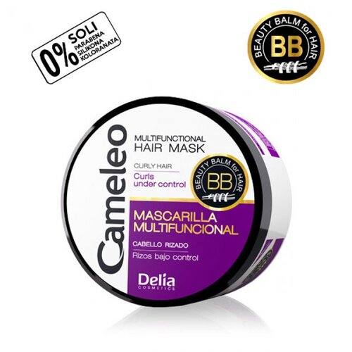 Delia CAMELEO BB - ANTI FRIZZ - Multifunkcionalna maska sa keratinom i arganovim uljem za kovrdžavu kosu 200ml Slike