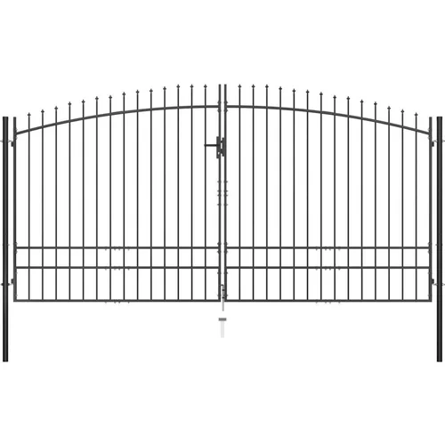  Dvostruka vrata za ogradu s ukrasnim kopljima 400 x 248 cm