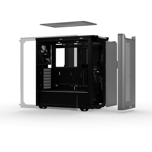 Be Quiet! PURE BASE 501 Airflow Window Black, MB compatibility: ATX / M-ATX / Mini-ITX, Two pre-installed be q Cene