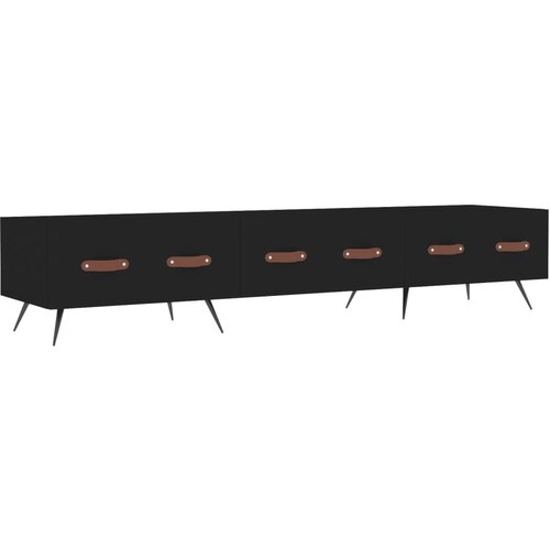 Maison Chic TV omarica - TV enota - Televizijska omarica črna 150x36x30 cm inženirski les, (21701245) Cene