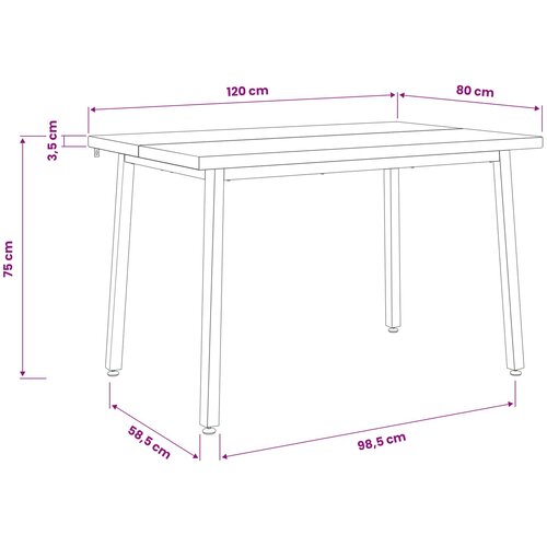  120 x 80 x 75 cm Čvrsto drvo akacije Tamno smeđa i bijela Slike