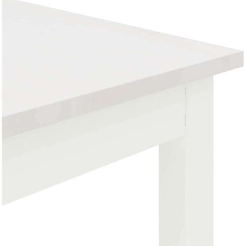  Stol za objedovanje Bijelo 180 x 90 x 75 cm Čvrsto borovo drvo Slike