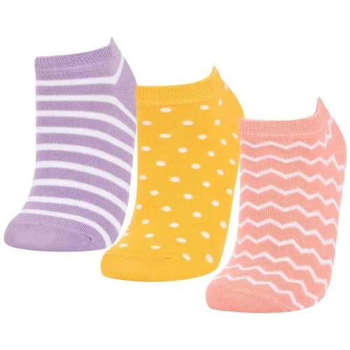 Defacto Women's 3-Piece Cotton Booties Socks