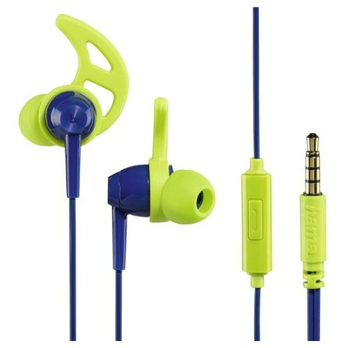 Hama slušalice za smartfon action, plavo/zelene 177021 slušalice Slike