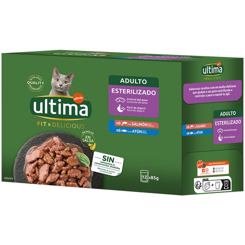 Affinity Ultima Ultima Cat Fit & Delicious 12 x 85 g - Losos in tuna Cene