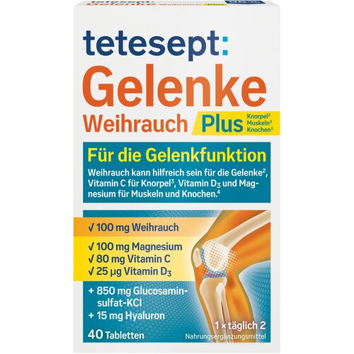 TETESEPT Tablete za sklepe z bosvelijo Plus - 40 tabl. Slike