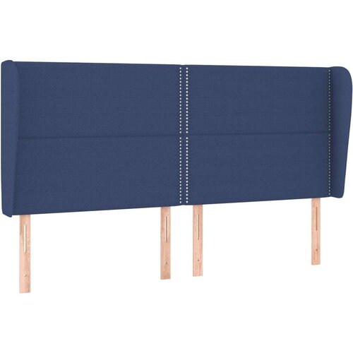  Krevet s oprugama i madracem plavi 200 x 200 cm od tkanine Slike