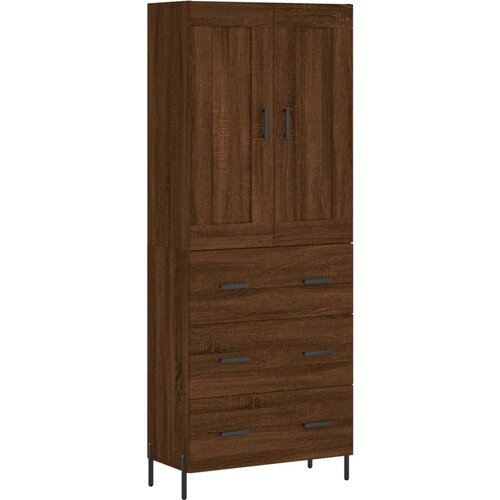Maison Chic Visoka Komoda - Predalnik rjav hrast 69,5x34x180 cm inženirski les, (21720412) Cene