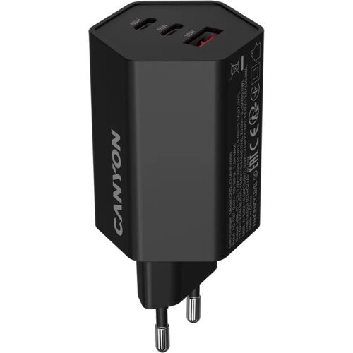  Charger HEXAGON 65 GaN 65W 2xPD 1xQC EU Black Cene