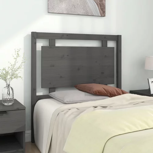  Uzglavlje za krevet sivo 95,5 x 4 x 100 cm od masivne borovine