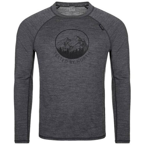 Kilpi MAVORA TOP-M dark gray wool thermal T-shirt for men Cene