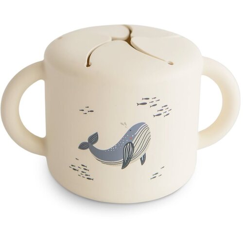Mushie Baby Snack Cup skodelica za malico Whales 1 kos Cene