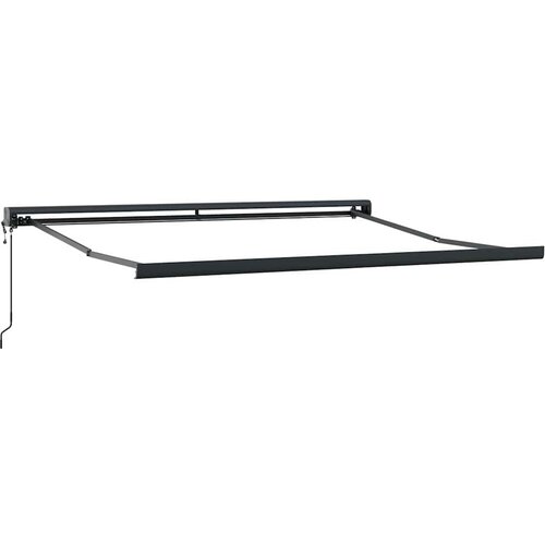 Tenda na uvlačenje žuto-bijela 3,5 x 2,5 m tkanina i aluminij Slike