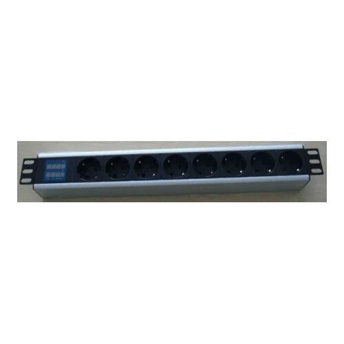 Netiks 230V razvodni PDU panel 19"/1U sa 8 utičnih mesta, voltmetrom PDU-8SAV-1U Cene