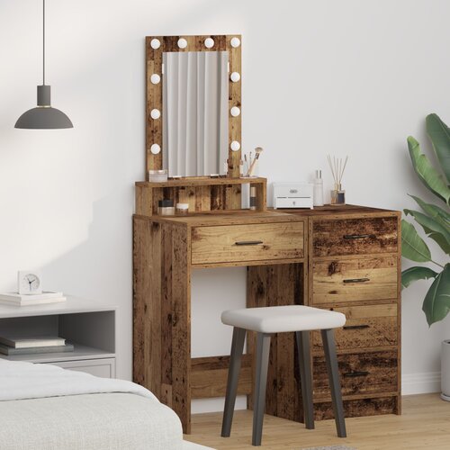 vidaXL Staro drvo 50 x 41 x 140 cm Toaletni stol Pravokutni Rustikalni Cijene