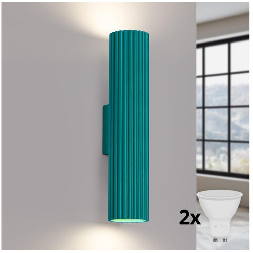  Brilagi - LED zidna svetiljka CRESTO 2xGU10/10W/230V 30 cm tirkizna Cene