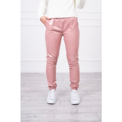 Kesi Double-layer trousers with navy pink velour Cijene