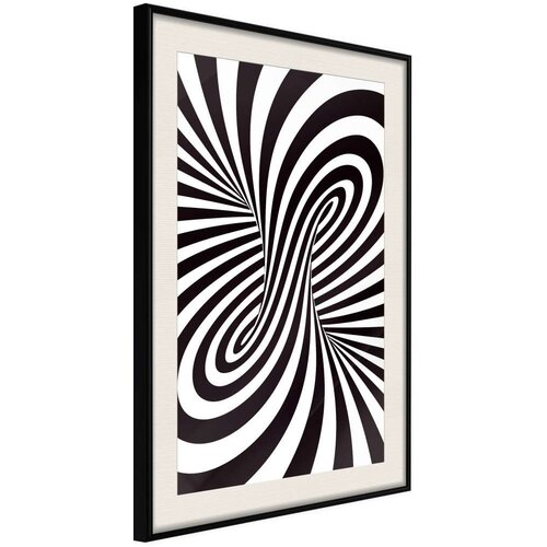  Poster - Black and White Swirl 30x45 Slike