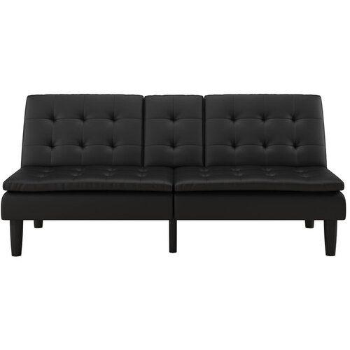 Støraa Crna sklopiva sofa od imitacije kože 191 cm Maine – Cijene