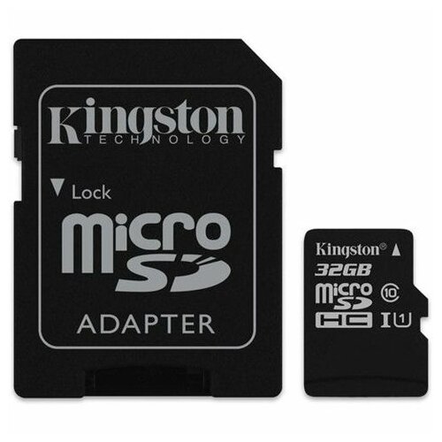 Kingston Micro SD 32GB, Class 10 + adapter, UHS-I 10MB/s, SDCS/32GB memorijska kartica Slike