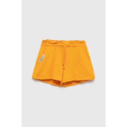 United Colors Of Benetton Otroške bombažne kratke hlače oranžna barva,