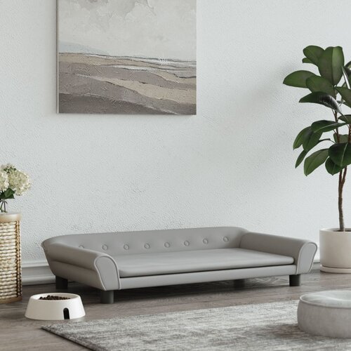 vidaXL Pasja postelja svetlo siva 100x50x21 cm žamet Cene