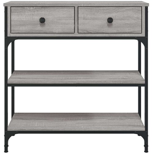  Konzolni stol siva boja hrasta 72 5x25x75 cm konstruirano drvo Slike