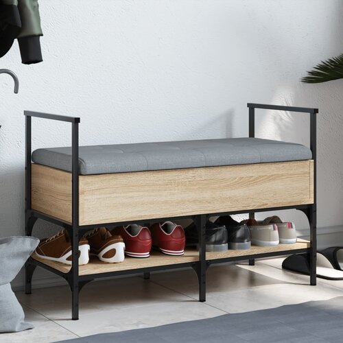  The Living Store Klop za čevlje sonoma hrast 85,5x42x57,5 cm inženirski les - Klop Za Čevlje, (21448441) Cene