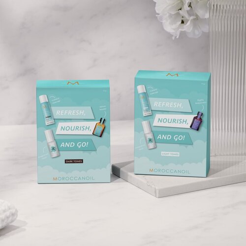 Moroccanoil Refresh, Nourish, and Go! (Light Tones) set za blond lase za ženske Slike