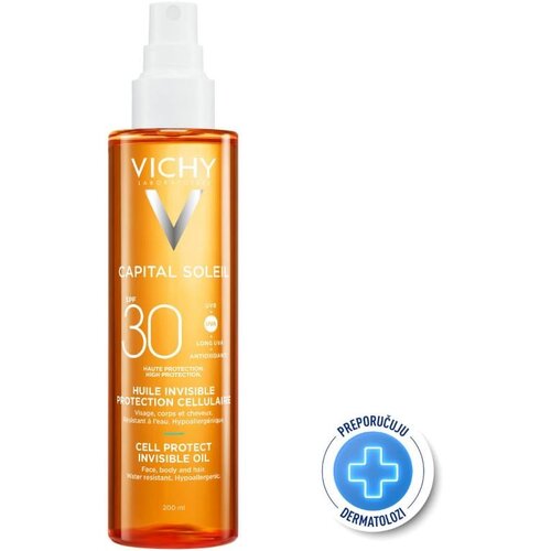 Vichy Capital Soleil Cell Protect Invisible Oil zaščitno olje SPF 30 200 ml Cene