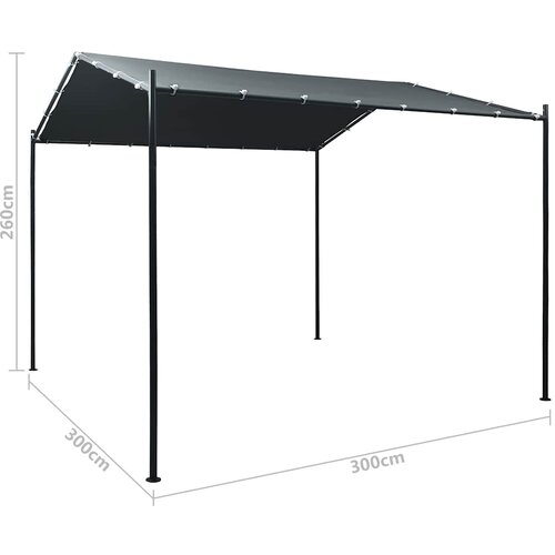  Nadstre&amp;scaron;nica za sjenicu/paviljon/&amp;scaron;ator 3 x 3 m čelična antracit Slike