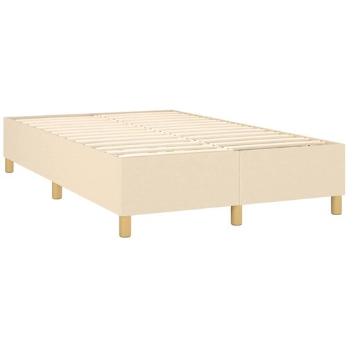  box spring s madracem LED krem 120 x 200 cm od tkanine Slike